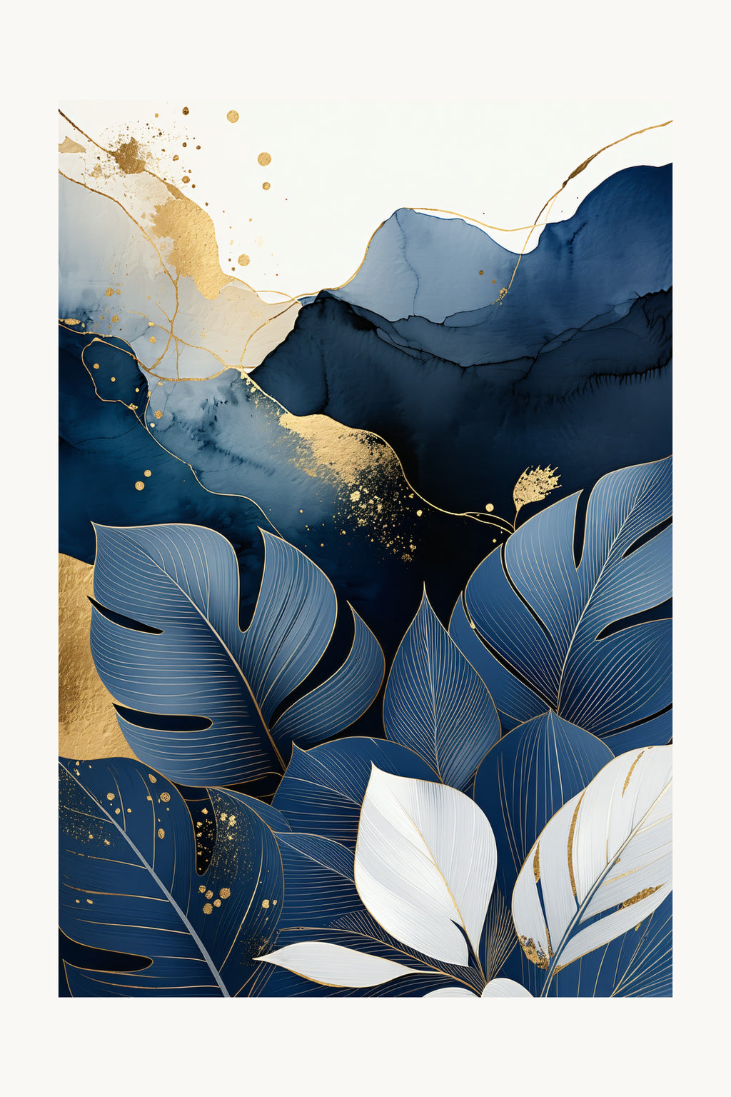Midnight Monstera — abstract wall art