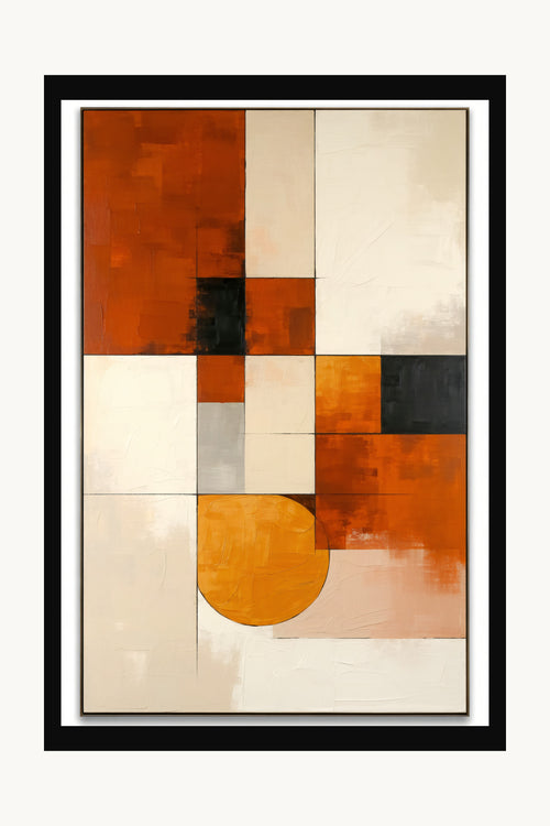 Warm Horizon — framed in black wood