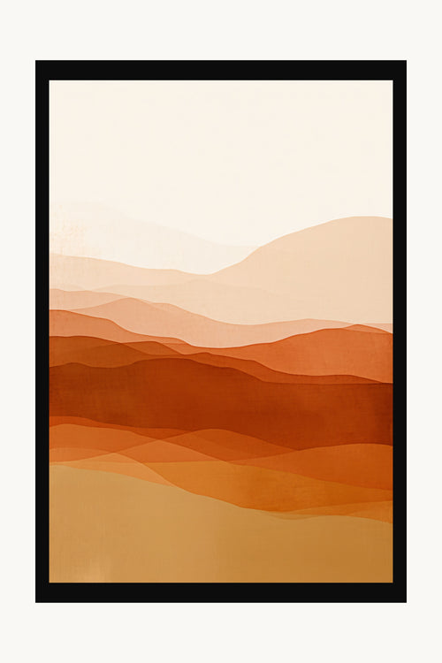 Desert Mirage — framed in black wood