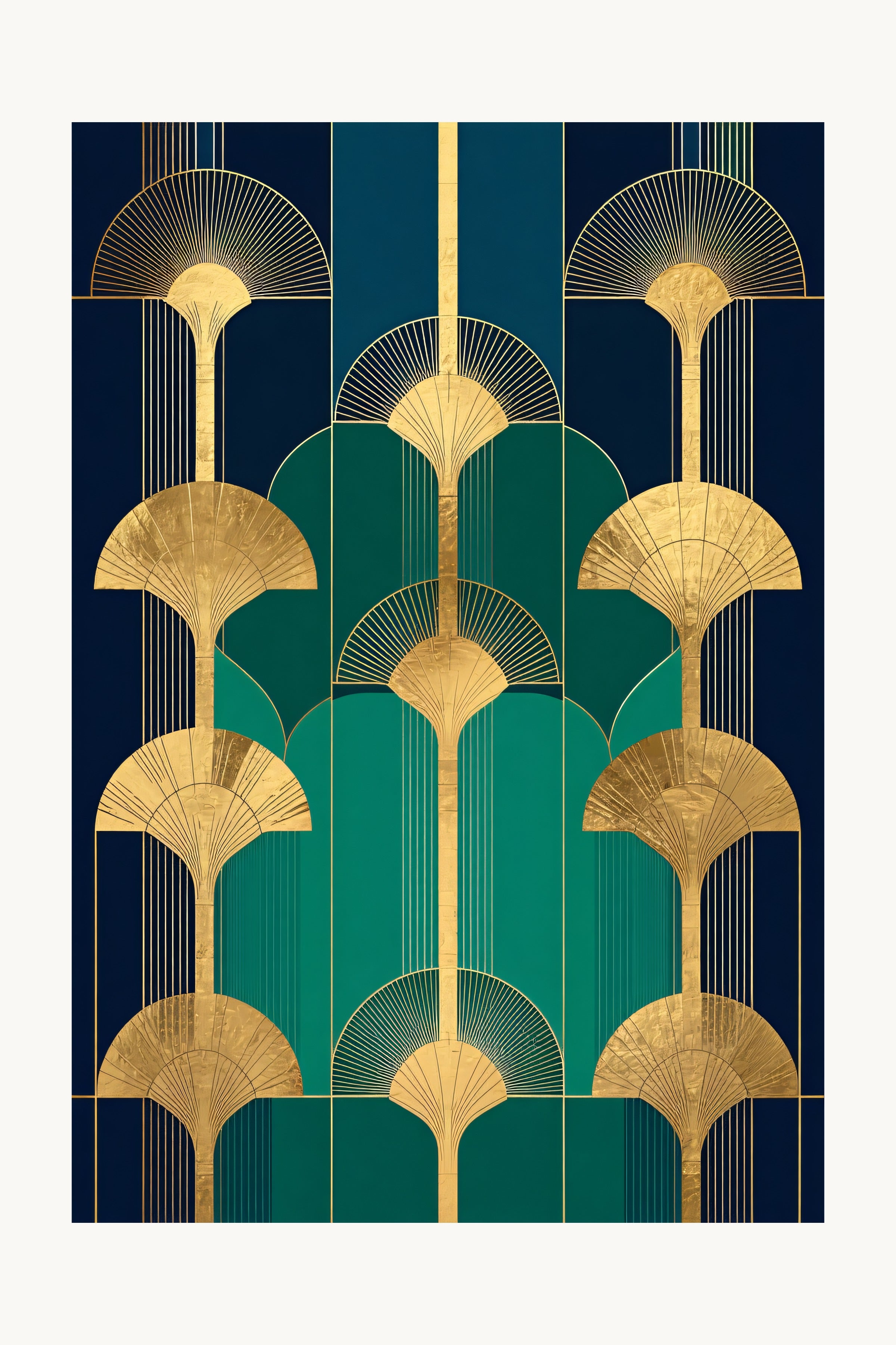 Golden Deco — abstract wall art