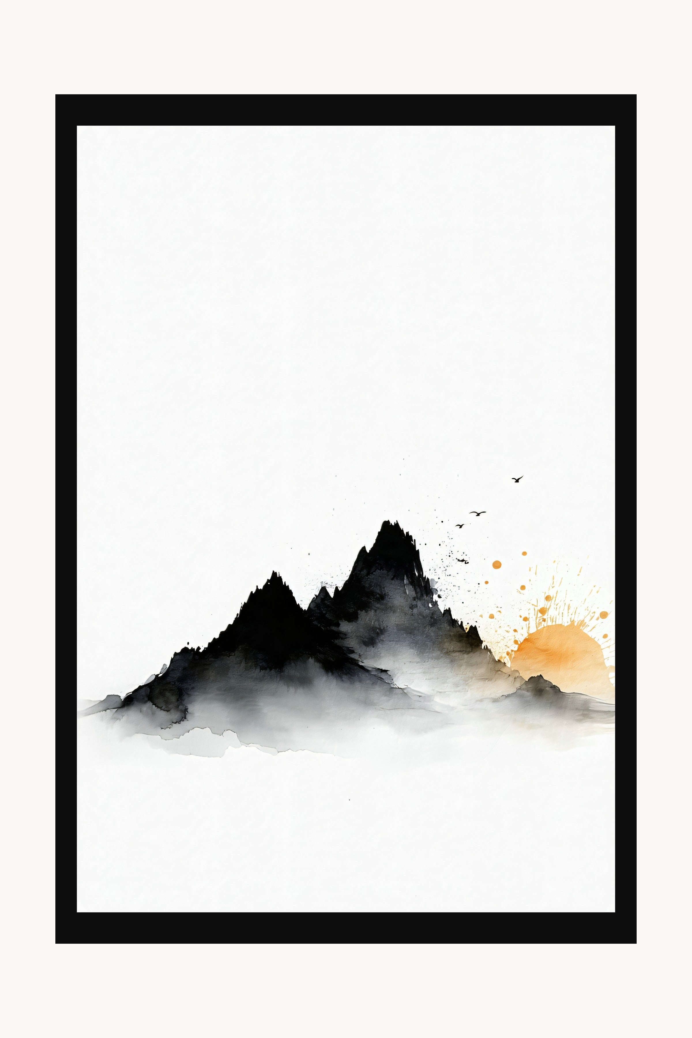 Single Stroke — framed in black wood